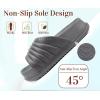 imageKuaiLu Womens Sandals with Arch Support Orthopedic Comfortable Lightweight Cushion Recovery Slides Summer Fashion Leather Casual Womans Plantar Fasciitis Sandals for IndoorampampOutdoor US Size 612Grey