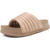imageKuaiLu Womens Sandals with Arch Support Orthopedic Comfortable Lightweight Cushion Recovery Slides Summer Fashion Leather Casual Womans Plantar Fasciitis Sandals for IndoorampampOutdoor US Size 612Beige