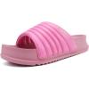 imageKuaiLu Womens Sandals with Arch Support Orthopedic Comfortable Lightweight Cushion Recovery Slides Summer Fashion Leather Casual Womans Plantar Fasciitis Sandals for IndoorampampOutdoor US Size 612Hot Pink