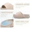 imageKuaiLu Womens Sandals with Arch Support Orthopedic Comfortable Lightweight Cushion Recovery Slides Summer Fashion Leather Casual Womans Plantar Fasciitis Sandals for IndoorampampOutdoor US Size 612Nude