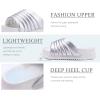 imageKuaiLu Womens Sandals with Arch Support Orthopedic Comfortable Lightweight Cushion Recovery Slides Summer Fashion Leather Casual Womans Plantar Fasciitis Sandals for IndoorampampOutdoor US Size 612Silver White