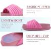 imageKuaiLu Womens Sandals with Arch Support Orthopedic Comfortable Lightweight Cushion Recovery Slides Summer Fashion Leather Casual Womans Plantar Fasciitis Sandals for IndoorampampOutdoor US Size 612Hot Pink