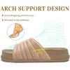 imageKuaiLu Womens Sandals with Arch Support Orthopedic Comfortable Lightweight Cushion Recovery Slides Summer Fashion Leather Casual Womans Plantar Fasciitis Sandals for IndoorampampOutdoor US Size 612Beige