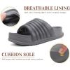 imageKuaiLu Womens Sandals with Arch Support Orthopedic Comfortable Lightweight Cushion Recovery Slides Summer Fashion Leather Casual Womans Plantar Fasciitis Sandals for IndoorampampOutdoor US Size 612Grey
