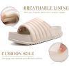 imageKuaiLu Womens Sandals with Arch Support Orthopedic Comfortable Lightweight Cushion Recovery Slides Summer Fashion Leather Casual Womans Plantar Fasciitis Sandals for IndoorampampOutdoor US Size 612Nude