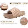 imageKuaiLu Womens Sandals with Arch Support Orthopedic Comfortable Lightweight Cushion Recovery Slides Summer Fashion Leather Casual Womans Plantar Fasciitis Sandals for IndoorampampOutdoor US Size 612Beige
