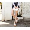 imageKuaiLu Womens Sandals with Arch Support Orthopedic Comfortable Lightweight Cushion Recovery Slides Summer Fashion Leather Casual Womans Plantar Fasciitis Sandals for IndoorampampOutdoor US Size 612White Khaki