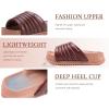 imageKuaiLu Womens Sandals with Arch Support Orthopedic Comfortable Lightweight Cushion Recovery Slides Summer Fashion Leather Casual Womans Plantar Fasciitis Sandals for IndoorampampOutdoor US Size 612Brown