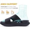 imageKuaiLu womens Womens Orthopedic Slides SandalsBlack