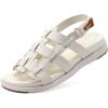imageKuaiLu Womens Fashion Orthopedic Walking Sandals for Women 2025 Arch Support Sandles Comfort Plantar Fasciitis Recovery Cushion Summer Travel Outdoor Hiking Open Toe Water Shoes Woman Size US511White