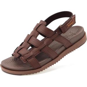 imageKuaiLu Womens Fashion Orthopedic Walking Sandals for Women 2025 Arch Support Sandles Comfort Plantar Fasciitis Recovery Cushion Summer Travel Outdoor Hiking Open Toe Water Shoes Woman Size US511Brown