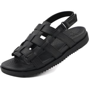 imageKuaiLu Womens Fashion Orthopedic Walking Sandals for Women 2025 Arch Support Sandles Comfort Plantar Fasciitis Recovery Cushion Summer Travel Outdoor Hiking Open Toe Water Shoes Woman Size US511Black