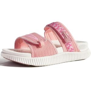 imageKuaiLu Womens Fashion Orthotic Slides Ladies Athletic Thick Cushion Recovery Sandals Adjustable Strap Slip On Walking Sandles With Comfortable Plantar Fasciitis Arch SupportPink White