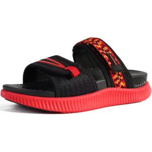 imageKuaiLu Womens Fashion Orthotic Slides Ladies Athletic Thick Cushion Recovery Sandals Adjustable Strap Slip On Walking Sandles With Comfortable Plantar Fasciitis Arch SupportBlackRed