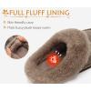 imageKuaiLu Womens Memory Foam Slippers with Cozy Fluff Plush Ladies Bedroom Pantuflas Comfy House Winter Moccasin Essential Trendy Slippers Comfortable Indoor Outdoor Rubber Sole Footwear US511Light Brown