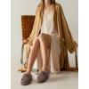 imageKuaiLu Womens Memory Foam Slippers with Cozy Fluff Plush Ladies Bedroom Pantuflas Comfy House Winter Moccasin Essential Trendy Slippers Comfortable Indoor Outdoor Rubber Sole Footwear US511Light Brown
