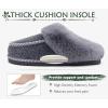 imageKuaiLu Womens Memory Foam Slippers with Cozy Fluff Plush Ladies Bedroom Pantuflas Comfy House Winter Moccasin Essential Trendy Slippers Comfortable Indoor Outdoor Rubber Sole Footwear US511Grey