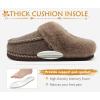 imageKuaiLu Womens Memory Foam Slippers with Cozy Fluff Plush Ladies Bedroom Pantuflas Comfy House Winter Moccasin Essential Trendy Slippers Comfortable Indoor Outdoor Rubber Sole Footwear US511Light Brown