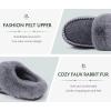 imageKuaiLu Womens Memory Foam Slippers with Cozy Fluff Plush Ladies Bedroom Pantuflas Comfy House Winter Moccasin Essential Trendy Slippers Comfortable Indoor Outdoor Rubber Sole Footwear US511Grey