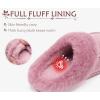 imageKuaiLu Womens Memory Foam Slippers with Cozy Fluff Plush Ladies Bedroom Pantuflas Comfy House Winter Moccasin Essential Trendy Slippers Comfortable Indoor Outdoor Rubber Sole Footwear US511Pink