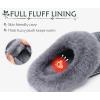 imageKuaiLu Womens Memory Foam Slippers with Cozy Fluff Plush Ladies Bedroom Pantuflas Comfy House Winter Moccasin Essential Trendy Slippers Comfortable Indoor Outdoor Rubber Sole Footwear US511Grey