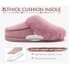 imageKuaiLu Womens Memory Foam Slippers with Cozy Fluff Plush Ladies Bedroom Pantuflas Comfy House Winter Moccasin Essential Trendy Slippers Comfortable Indoor Outdoor Rubber Sole Footwear US511Pink