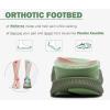 imageKuaiLu Womens Orthopedic Walking Sandals Comfortable Plantar Fasciitis Arch Support Summer Outdoor Travel Outfits Platform Cushion Shoes Athletic Sport Recovery Adjustable Strap Slides Beige Size 6Green