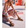 imageKuaiLu Womens Orthopedic Walking Sandals Comfortable Plantar Fasciitis Arch Support Summer Outdoor Travel Outfits Platform Cushion Shoes Athletic Sport Recovery Adjustable Strap Brown Khaki Size 75