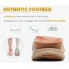 imageKuaiLu Womens Orthopedic Walking Sandals Comfortable Plantar Fasciitis Arch Support Summer Outdoor Travel Outfits Platform Cushion Shoes Athletic Sport Recovery Adjustable Strap Slides Khaki Size 6
