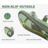imageKuaiLu Womens Orthopedic Walking Sandals Comfortable Plantar Fasciitis Arch Support Summer Outdoor Travel Outfits Platform Cushion Shoes Athletic Sport Recovery Adjustable Strap Slides Beige Size 6Green