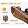 imageKuaiLu Womens Orthopedic Walking Sandals Comfortable Plantar Fasciitis Arch Support Summer Outdoor Travel Outfits Platform Cushion Shoes Athletic Sport Recovery Adjustable Strap Brown Khaki Size 75