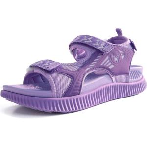 imageKuaiLu Womens Orthopedic Walking Sandals Comfortable Plantar Fasciitis Arch Support Summer Outdoor Travel Outfits Platform Cushion Shoes Athletic Sport Recovery Adjustable Strap Slides Beige Size 6Purple
