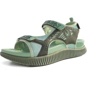 imageKuaiLu Womens Orthopedic Walking Sandals Comfortable Plantar Fasciitis Arch Support Summer Outdoor Travel Outfits Platform Cushion Shoes Athletic Sport Recovery Adjustable Strap Slides Beige Size 6Green