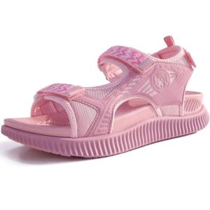 imageKuaiLu Womens Orthopedic Walking Sandals Comfortable Plantar Fasciitis Arch Support Summer Outdoor Travel Outfits Platform Cushion Shoes Athletic Sport Recovery Adjustable Strap Slides Beige Size 6Pink