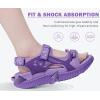 imageKuaiLu Womens Orthopedic Walking Sandals with Comfortable Arch Support Recovery Sport Relief Plantar Fasciitis Summer Outdoor Hiking Adjustable Strap Platform Cushion ShoesPurple