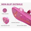 imageKuaiLu Womens Orthopedic Walking Sandals with Comfortable Arch Support Recovery Sport Relief Plantar Fasciitis Summer Outdoor Hiking Adjustable Strap Platform Cushion ShoesRose