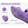 imageKuaiLu Womens Orthopedic Walking Sandals with Comfortable Arch Support Recovery Sport Relief Plantar Fasciitis Summer Outdoor Hiking Adjustable Strap Platform Cushion ShoesPurple