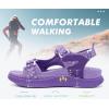 imageKuaiLu Womens Orthopedic Walking Sandals with Comfortable Arch Support Recovery Sport Relief Plantar Fasciitis Summer Outdoor Hiking Adjustable Strap Platform Cushion ShoesPurple