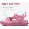 imageKuaiLu Womens Orthopedic Walking Sandals with Comfortable Arch Support Recovery Sport Relief Plantar Fasciitis Summer Outdoor Hiking Adjustable Strap Platform Cushion ShoesPink