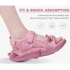 imageKuaiLu Womens Orthopedic Walking Sandals with Comfortable Arch Support Recovery Sport Relief Plantar Fasciitis Summer Outdoor Hiking Adjustable Strap Platform Cushion ShoesPink
