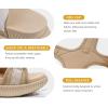 imageKuaiLu Womens Orthopedic Walking Sandals with Comfortable Arch Support Recovery Sport Relief Plantar Fasciitis Summer Outdoor Hiking Adjustable Strap Platform Cushion ShoesLight Beige