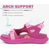 imageKuaiLu Womens Orthopedic Walking Sandals with Comfortable Arch Support Recovery Sport Relief Plantar Fasciitis Summer Outdoor Hiking Adjustable Strap Platform Cushion ShoesRose