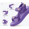 imageKuaiLu Womens Orthopedic Walking Sandals with Comfortable Arch Support Recovery Sport Relief Plantar Fasciitis Summer Outdoor Hiking Adjustable Strap Platform Cushion ShoesPurple
