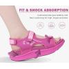 imageKuaiLu Womens Orthopedic Walking Sandals with Comfortable Arch Support Recovery Sport Relief Plantar Fasciitis Summer Outdoor Hiking Adjustable Strap Platform Cushion ShoesRose