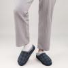 imageKuaiLu Mens Clog Slippers with Comfy Memory Foam Slippers Warm Faux Fur Slip onDarkbule Plaid