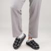 imageKuaiLu Mens Clog Slippers with Comfy Memory Foam Slippers Warm Faux Fur Slip onDeepgrey Plaid