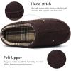 imageKuaiLu Mens Clog Slippers with Comfy Memory Foam Slippers Warm Faux Fur Slip onFelt Brown