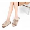 imageKuaiLu Womens Fluff Slippers Plantar Fasciitis Arch Support Platform Slippers Ladies Fashion Open Toe Faux Fur Sliders Womens House Slipper Size 612Beige Plushchoose One Size Larger