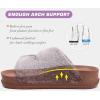 imageKuaiLu Womens Fluff Slippers Plantar Fasciitis Arch Support Platform Slippers Ladies Fashion Open Toe Faux Fur Sliders Womens House Slipper Size 612Coffee Brown Tip Dyeing