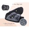 imageKuaiLu Womens Fluff Slippers Plantar Fasciitis Arch Support Platform Slippers Ladies Fashion Open Toe Faux Fur Sliders Womens House Slipper Size 612Vogue Black Tip Dyeing